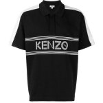 Polo homme - kenzo - logo tourterelle noir - manches courtes - coupe ajuste