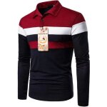Polo homme luxe rayé - mobigarlan - fbc81 - manches longues - noir Polo homme luxe rayé - mobigarlan - fbc81 - manches longues - noir