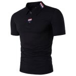 Polo hommes de marque luxe uni grande v�tements masculin xd65 noir