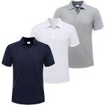 Polo homme - npz - lot de 3 - 100% coton - manches courtes - bleu marine blanc gris Polo homme - npz - lot de 3 - 100% coton - manches courtes - bleu marine blanc gris