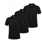 Polo homme  manches courtes ( lot de 3 ) noir - - noir
