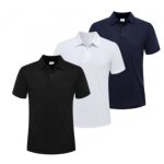 Polo homme à manches courtes ( lot de 3 ) noir - blanc - bleu marine Polo homme à manches courtes ( lot de 3 ) noir - blanc - bleu marine