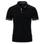 Polo homme manches courtes couleurs contraste avec poche polo shirt regular fit ete  pois confortable ...