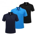 Polo homme  manches courtes lot 3 bleu marine - bleu royal - noir - - bleu
