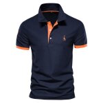 Polo hommemanches courtes poloshirt hommecasual sport coupe ajuste polo hommes pour golf tennis - bleu ...