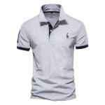 Polo hommemanches courtes poloshirt hommecasual sport polo hommes golf - gris