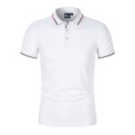 Polo homme manche courte slim fit model polo blancl