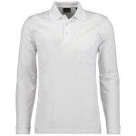 Polo homme ragman - soft knit manches longues - blanc Polo homme ragman - soft knit manches longues - blanc