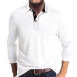 Polo homme t - shirt manches longues avec poche grande taille couleur unie printemps et automne - taille ... Polo homme t - shirt manches longues avec poche grande taille couleur unie printemps et automne - taille ...