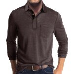 Polo homme t - shirt manches longues avec poche grande taille couleur unie printemps et automne - taille ... Polo homme t - shirt manches longues avec poche grande taille couleur unie printemps et automne - taille ...