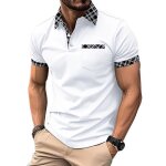 Polo homme de sport golf tennis manche courte fit grande vêtements masculin wx13 blanc Polo homme de sport golf tennis manche courte fit grande vêtements masculin wx13 blanc