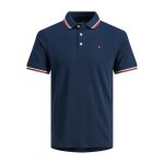 Polo - jack & jones - paulos - bleu marine / gris / rouge - slim - manches courtes Polo - jack & jones - paulos - bleu marine / gris / rouge - slim - manches courtes