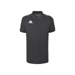 Polo kappa caldes - kappa - noir / gris fonc� - col polo - manches courtes - mixte