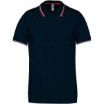 Polo kariban maille piquée - homme - bleu marine / rouge / blanc - respirant - manches courtes - multisport ... Polo kariban maille piquée - homme - bleu marine / rouge / blanc - respirant - manches courtes - multisport ...