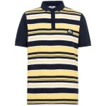 Polo - lonsdale - rayé marine blanc et jaune - manches courtes - col polo - regular Polo - lonsdale - rayé marine blanc et jaune - manches courtes - col polo - regular