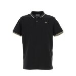 Polo manches courtes - kappa - ezio korporate man - noir - 100% coton - coupe regular