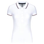 Polo manches courtes - femme - k251 - blanc - marine - rouge