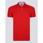 Polo manches courtes tommy hilfiger cut regular fit - rouge