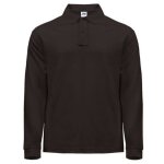 Polo manches longues - homme - jk215 - gris graphite - 100% coton - maille piqu�e - col polo