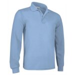 Polo manches longues - homme - r�f predator - bleu ciel - valento - regular - col polo