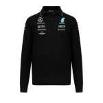 Polo manche longue - mercedes - amg - officiel formule 1 - noir - regular - homme