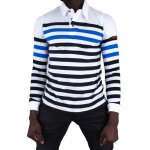 Cerruti 1881 polo manches longues rayures campania blanc homme
