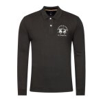 Polo la martina - homme - manches longues - noir