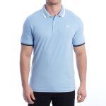 Polo - la martina - ymp006 - pk001 - bleu clair - slim - manches courtes
