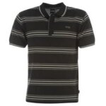 Polo - lonsdale - noir et gris fonc - col polo - manches courtes - 100% coton