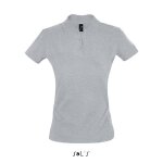Polo femme - perfect - gris chiné - 100% coton peigné - manches courtes - coupe cintrée Polo femme - perfect - gris chiné - 100% coton peigné - manches courtes - coupe cintrée