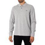 Polo piqu� � manches longues regular shield - gant - homme - gris