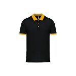 Polo tricolore homme proact performance - noir / jaune Polo tricolore homme proact performance - noir / jaune