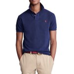 Polo - ralph lauren - polo homme ralph lauren � manches courtes en bleu marine avec logo rouge sur la ...