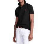 Polo - ralph lauren - polo homme ralph lauren � manches courtes en noir avec logo rouge sur la poitrine ...