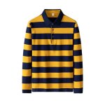 Polo ray pour homme - ecelen - manches longues - jaune - regular - col polo