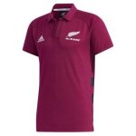 Polo - adidas - nouvelle - zlande all blacks - rouge - manches courtes - respirant