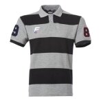 Polo rugby homme - force xv heritage 1987 - noir - coton / pes1x1 col. - motif f brod