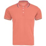 Polo t - shirt enfant unisexe - marque - modle - manches courtes - couleur pche - col rond