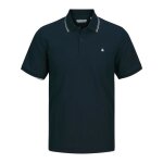 Polo t - shirt - jack & jones - austin - grande taille - bleu fonc - manches courtes