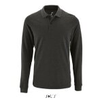 Polo - sols - perfect lsl - anthracite - manches longues - 100% coton peign
