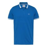 Polo stretch en coton bio - tommy jeans - homme - bleu - manches courtes - col polo