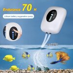 Pompe � air pour aquarium rechargeable par usb 2w double sortie fonctionnement silencieux performant ...