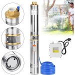 Lzq pompe � eau immerg�e acier inox - pompe de puits profond submersible - avec filtre � impuret�s - ...