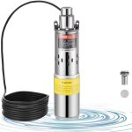 Pompe  eau solaire - vevor - solaire submersible puits profonds 48v cc 19m / h 8329m 369w submersion ...