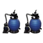 Vidaxl 2x pompes  filtre  sable pompe de filtration systme de filtration pompe de piscine hors sol ...
