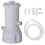 Outsunny - pompe de filtration - pp - 18x18x34. 5cm - blanc