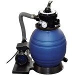 Pompe  filtre  sable - vidaxl - 11 000 l / h - rsistante  la corrosion - vanne multiport - manomtre ...