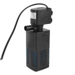 Salalis pompe pour aquarium submersible 3 en 1: filtre et oxygenation