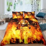 Pompier recherche dans le feu parure de lit 3 pieces 1 housse de couette 220 * 240cm et 2 taies doreillers ...