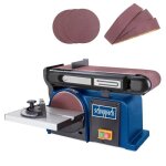Ponceuse  bande et  disque scheppach bts900 -  150 mm - 370 w (livre avec 3 bandes et 3 disques abrasifs) ...